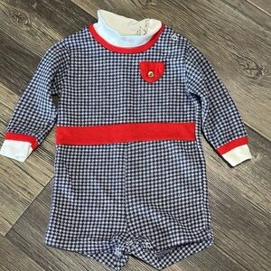 Doe-Spun vintage Baby Boy Outfit 12 Months Long Sleeve Shorts Romper Outfit